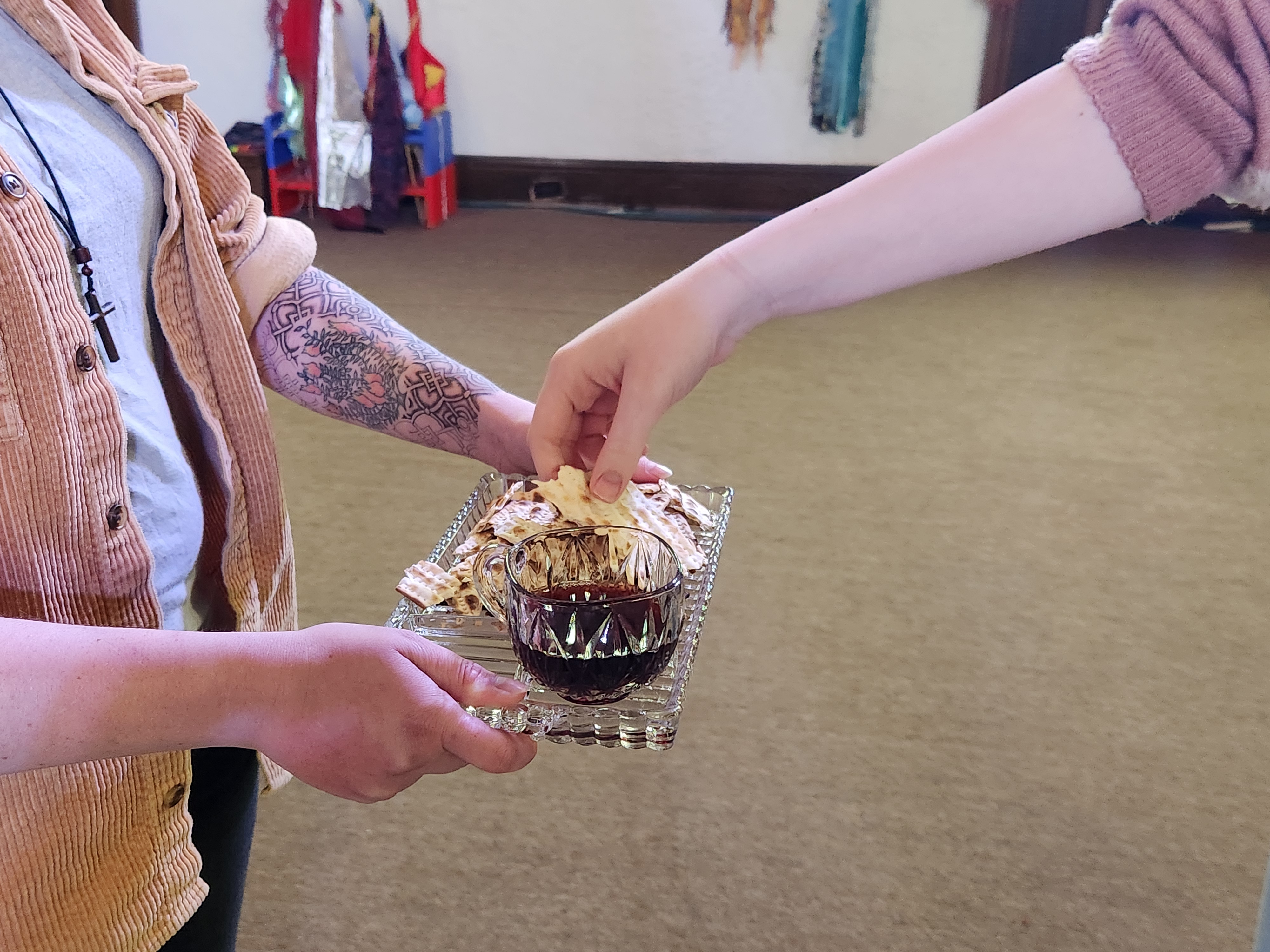 Communion elements at Tree of Life Open Bible Church